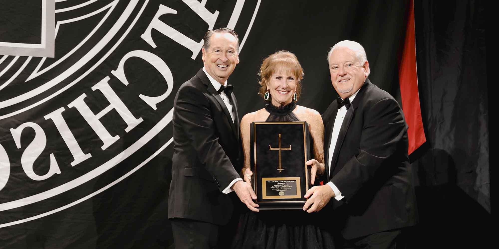 Kevin and Colleen O'Malley receive The Cross of the Order of St. Benedict